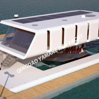 Bateau-maison en aluminium pour la pêche, bateau-maison ponton