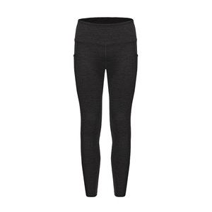 Calzoncillos largos de lana merino para mujer, ropa interior térmica transpirable y antibacteriana, mallas, capa Base sin costuras - Product Image 1
