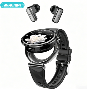 <span class=keywords><strong>Montre</strong></span> <span class=keywords><strong>connectée</strong></span> AEMAI RM78 2-en-1 avec écouteurs TWS, étanche IP67, boîtier métallique, écran AMOLED, autonomie de 4 jours pour assistant vocal et suivi d'activité - Product Image 1