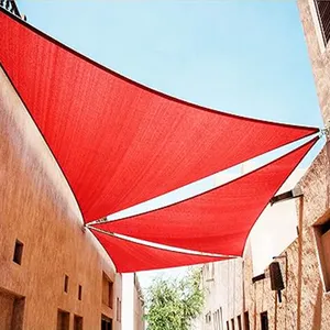 HDPE Vordach UV-beständige Sonnenschirm-Segel für draußen langlebige dreieckige Schatten-Segel für Höfe