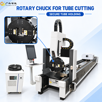 Mesin Pemotong Pipa Logam Laser Serat CNC Pemotong Tabung Rotary Chuck Cypcut Rel Pemandu Hiwin Kecepatan Pemotongan Akurasi Tinggi 40m/menit