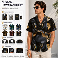 Camisa Hawaiana Premium para Hombre, Personalizada con Estampado Completo, Manga Corta, con Botones, Informal, para Verano, Playa, Vacaciones, OEM, ODM, Logotipo Personalizado, Venta al Por Mayor