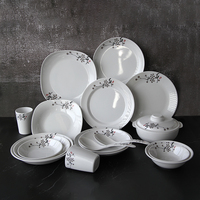 Service de table chinois traditionnel personnalisé, en mélamine écologique, peint à la main, pour mariage, rentrée scolaire, assiettes blanches