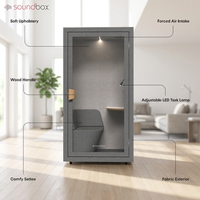 Cabine de bureau insonorisée pour la maison, cabine acoustique durable pour les réunions virtuelles et les appels privés