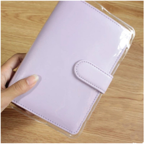 Groothandel Loose Leaf Binder Beschermende Pu Lederen Bindmiddel Cover Plastic Pvc Helder Transparant A6 Notebook Bindmiddel Cover