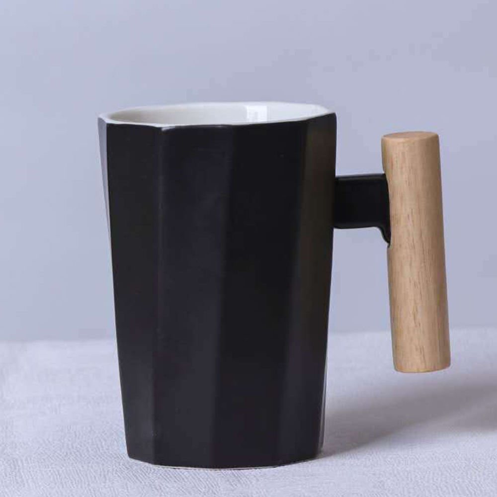 Gray octagonal cup