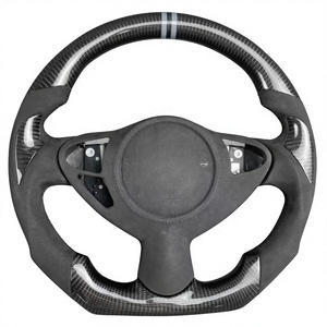 Volant sport en fibre de carbone et Alcantara avec éclairage LED pour Infiniti G35 G35X Fx35 M35 Nissan 350Z <span class=keywords><strong>370Z</strong></span> 2002 2003 2004 2005 2006 2007 - Product Image 3