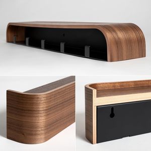 Porte-manteau mural en bois massif, décoration de hall d'entrée, organisateur de rangement de luxe pour salon, <span class=keywords><strong>support</strong></span> mural - Product Image 2