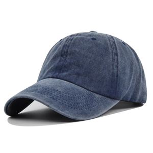Pas cher en stock personnalisé broderie logo papa casquettes de baseball plaine casquette de baseball en gros 100% coton lavé casquettes de baseball - Product Image 5