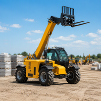 Chariot télescopique tout-terrain, chargeur télescopique compact, fonctionnement stable pour les travaux de construction en extérieur et les opérations agricoles