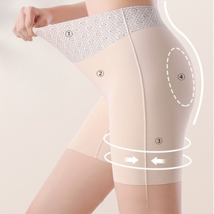 Culottes antibactériennes 7A à taille haute pour femme, effet liftant et sculptant, gris-cyan, avec protection des jambes - Product Image 3