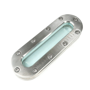 304 स्टेनलेस स्टील आर्क-आकार की लंबी पट्टी दृष्टि ग्लास के साथ स्केल-सैनिटरी तरल स्तर दृश्य खिड़की के साथ - Product Image 4