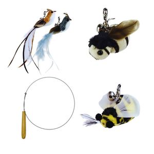 LoveBird - Juguete Interactivo para Gatos con Cabezal de Pluma Elástica y Repuesto de Insecto - Product Image 1