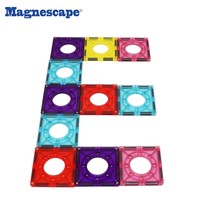 Magnescape-bloques de construcción de plástico ABS para niños, 106 piezas, azulejos magnéticos educativos, canicas, para correr, seguro, juguete para niños