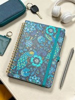 Großhandel Exotisches Vintage-Vogel-Blumen-Motiv Hardcover-Spiralnotizbuch mit Elastischem Verschlussband für Studenten und als Urlaubsgeschenk