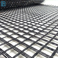 50kn/80kn/110kn géogrille en fibre de verre revêtue d'asphalte pour projet de protection des pentes Renfort de mur de retenue