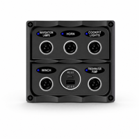 DAMAVO kustom 12V pengisi daya USB Voltmeter soket daya Marine Toggle Panel saklar untuk perahu RV seezer Piston perahu semen Mixer