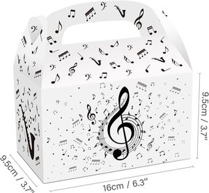 12 pièces Notes de <span class=keywords><strong>musique</strong></span> fête traiter boîte bonbons coffrets cadeaux <span class=keywords><strong>musique</strong></span> thème fête d'anniversaire boîtes de faveur pour <span class=keywords><strong>musique</strong></span> fête décoration fournitures - Product Image 5