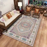 Tapis persan vintage à motifs floraux, fabriqué à la machine, respectueux de l'environnement, adapté aux animaux domestiques, antidérapant, lavable, pour le salon, décoration de la maison