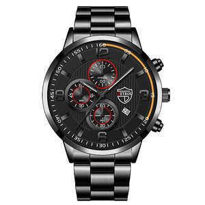DEYROS reloj hombre relojes de moda de lujo para hombre deportes correa de acero inoxidable reloj de pulsera de cuarzo calendario reloj luminoso - Product Image 6