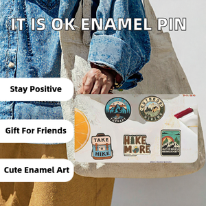 Pins en émail personnalisés avec motifs de dessins animés 'It Is <span class=keywords><strong>OK</strong></span> <span class=keywords><strong>Not</strong></span> <span class=keywords><strong>Be</strong></span> Okay', inspirants et positifs, pour le Nouvel An Chinois et la Fête des Pères, badges et broches de revers - Product Image 2