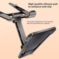 Support universel pliable en aluminium pour téléphone et tablette, support de bureau compatible avec le radiateur de téléphone pour le bureau et le divertissement