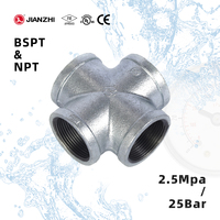 Conexiones Cruzadas Jianzhi Spg para Debajo del Fregadero, Accesorios de Tubería de Hierro Maleable y Acero Galvanizado