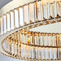Lumière ronde luxe salon Simple moderne Led cristal plafonnier chambre principale étude salle à manger lumière