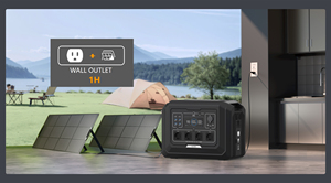 Station d'alimentation portable 2000W, générateur solaire avec batterie LiFePO4, prise AC à onde sinusoïdale pure pour le camping, la maison, les voyages et l'utilisation en voiture - Product Image 5