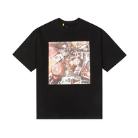T-shirt Homme LINCLOT Oversize à Épaules Tombantes 100% Coton Tricoté Lourd Imprimé Style Hip-Hop Écologique Vente en Gros