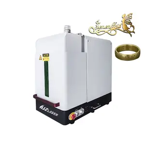 Jewelry Gold Silver Pendants Rings Necklace Bangles 20W 30W 60W 100W Fiber Metal Laser Engraving Marking Cutting Machine