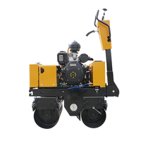 Mini-compacteur routier vibrant portatif de haute qualité 800 kg à double tambour pour asphalte, fabriqué en Chine