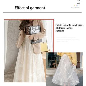 قماش كلاسيكي بولكا دوت قوس قزح فويل مطبوع فستان تول تصميم جديد نمط ملابس بالجملة - Product Image 4