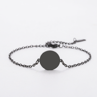 Bracelet rond en acier inoxydable gravable personnalisé Ywyougang, chaîne délicate avec breloque pour femme, idéal pour le quotidien et comme cadeau