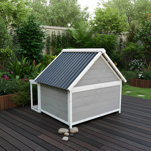 Casa para Perros de Madera para Exteriores, Ecológica, Reciclable, Impermeable, Resistente al Viento, Diseño Moderno para Perros Medianos/Grandes, Venta Directa al Por Mayor - Product Image 5