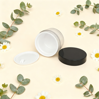 1oz 4oz 6oz 10oz Récipient en plastique à double paroi avec couvercle rose Gommage corporel de luxe en plastique double couche Pots de crème pour le visage givré