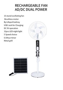 High Quality Solar <b>Fan</b> With Solar Panel Rechargeable 16 Inch <b>Standing</b> <b>Fan</b> Brushless Motor Remote Control For Outdoor Camping - Product Image 6
