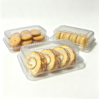 Factory Price High Quality Disposable for Dessert Fruit Bread Donut Cake Novelty Plastic PET Clear Containers Pastry Bread Boxes