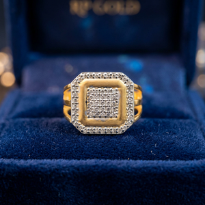 Premium 18K <b>Gold</b> Men's <b>Cocktail</b> <b>Ring</b> with Elegant Finish for Engagement Anniversary Gift Daily Wear Parties & Weddings - Product Image 2