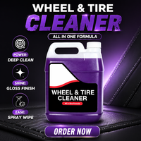 X9 Hot Rims Décontaminant pour jantes noires de voiture, Liquide décapant de la rouille à base de mousse profonde 64FL OZ, Dilution 1:1 pour jantes de plusieurs véhicules
