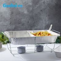 Barquettes en aluminium jetables pleine taille pour la préparation des aliments, très vendues en Amérique du Nord