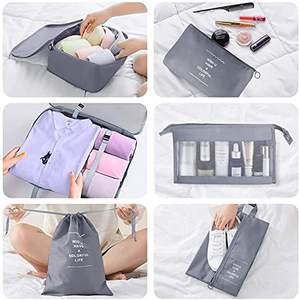 Borsa portaoggetti <span class=keywords><strong>per</strong></span> valigie da viaggio con Logo personalizzato 9 pezzi <span class=keywords><strong>Organizer</strong></span> a compressione <span class=keywords><strong>Set</strong></span> di cubi <span class=keywords><strong>per</strong></span> bagagli da viaggio - Product Image 6
