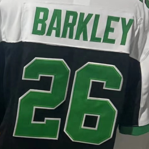 Saquon barship gemi hazır siyah/beyaz en kaliteli işlemeli dikişli futbol forması - Product Image 1