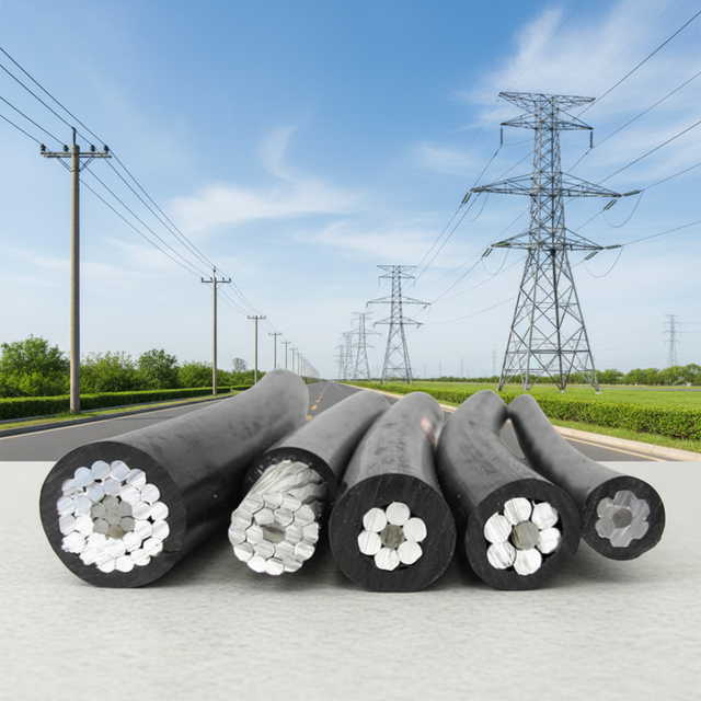 Overhead XLPE Aluminum Alloy Cable Steel Reinforced High Quality 0.6/1kv ABC Cable Aluminum Core Insulated Overhead Cable Wire