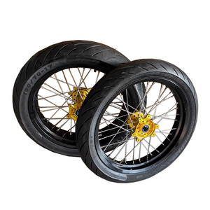 Sur-ron Siêu Bee 17 Inch Supermoto Vành Đường Phố Chuyển Đổi Bánh Xe Lắp Ráp Phía Trước & Phía Sau 17x2.5/17x3.5 Đường Lốp Tình Trạng Mới - Product Image 2