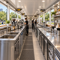 Conteneur préfabriqué sur mesure de 40 pieds, café mobile, bar à bière, restaurant modulaire de luxe, boutique à deux étages