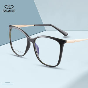 Monturas de Gafas Cat Eye FalaiEr C4 Rosadas con Protección Anti Luz Azul para Mujer, Montura Completa de Material TR con Lentes de Acetato - Product Image 5