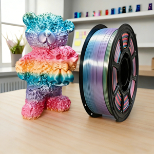 Wholesale 100% Virgin Material Silk <b>PLA</b>+ FDM Compatible 3D Printing Filament 1.75mm 1kg Rainbow Multicolor High Gloss High - Product Image 4