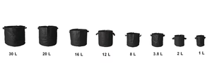 Sacs de culture de légumes 1-20L ronds, respirants, biodégradables en tissu non tissé, avec 2 poignées <span class=keywords><strong>pour</strong></span> légumes, champignons et pépinières - Product Image 2