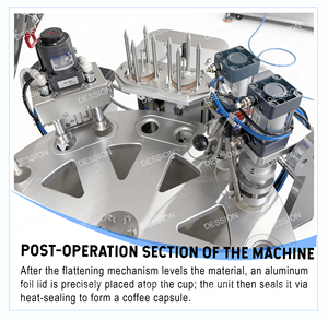 Machine de remplissage et de scellage automatique pneumatique pour capsules K-Cup et <span class=keywords><strong>Nespresso</strong></span>, facile à utiliser, pour poudre de thé Matcha Super Green - Product Image 5